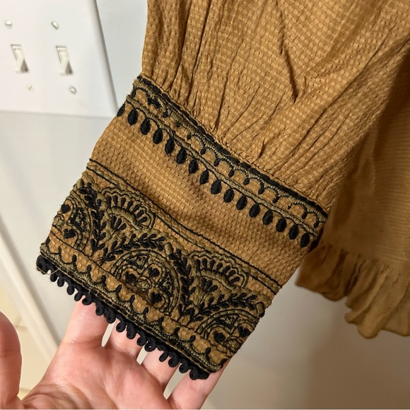 NWOT Free People Erin Embroidered Long Sleeve Mini Dress - Picture 8 of 9